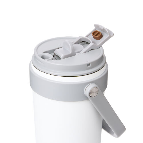 Термокружка вакуумная Solo, белая 3