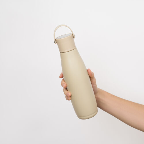 Термобутылка вакуумная герметичная Bosca, бежевая 5