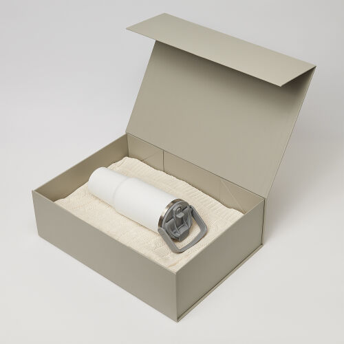 Подарочный набор Montana, белый (плед, термокружка) 1