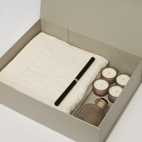 Подарочная коробка-трансформер средняя, серая 6