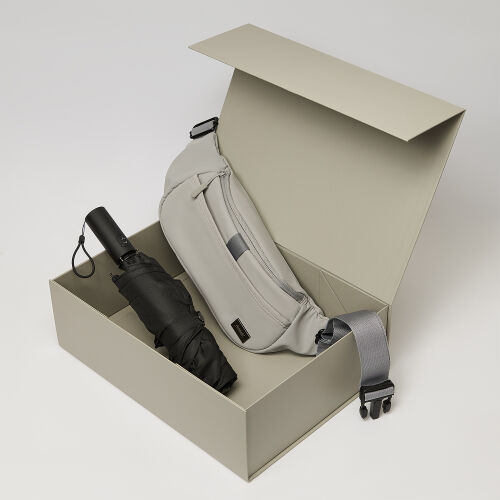 Подарочный набор Boston, Filton, серый (поясная сумка, зонт) 1