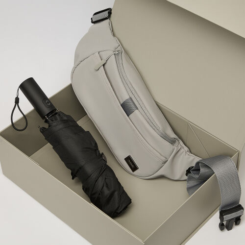 Подарочный набор Boston, Filton, серый (поясная сумка, зонт) 2