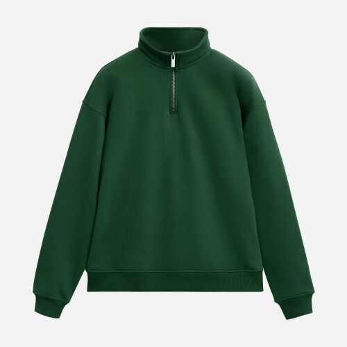 Толстовка на молнии унисекс FLOW, зеленая, размер 3XL/4XL