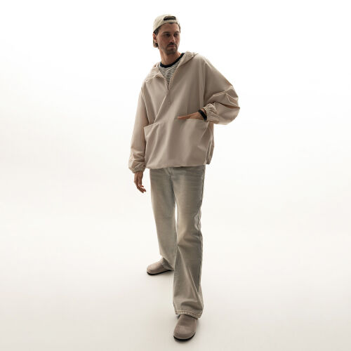 Ветровка оверсайз унисекс RISSMAN, бежевая, размер XL/XXL 4