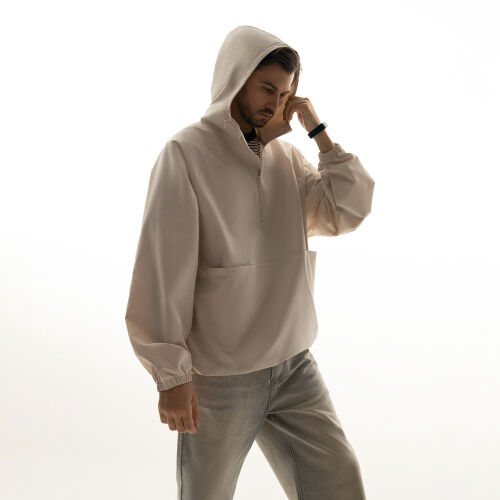 Ветровка оверсайз унисекс RISSMAN, бежевая, размер XL/XXL 5