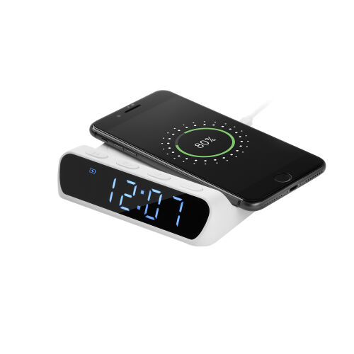 Зарядная станция с часами 15W Rigel, белая 9