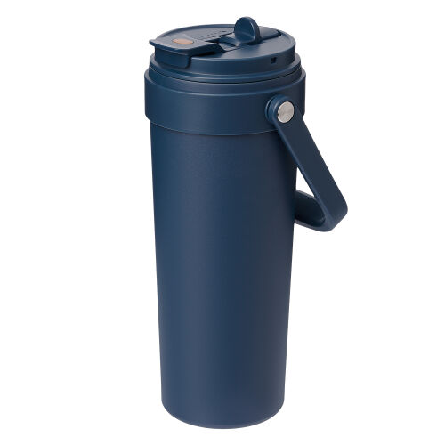 Термокружка вакуумная Solo, синяя 2