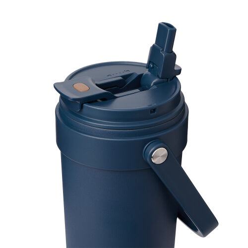 Термокружка вакуумная Solo, синяя 4