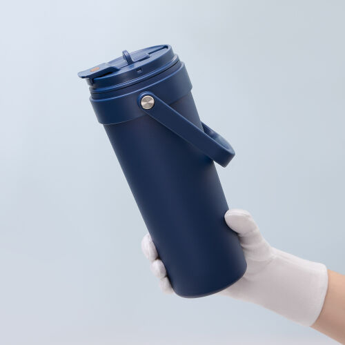 Термокружка вакуумная Solo, синяя 6