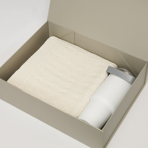 Подарочная коробка-трансформер большая, серая 6