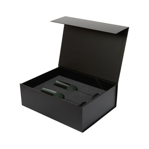 Подарочный набор 2 бокала для шампанского Emerald в черной короб 3