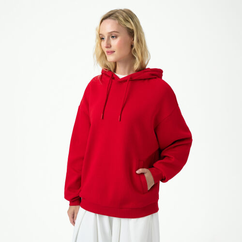 Худи релакс унисекс Баланс (Balance), с начесом, красный, размер 3XL/4XL