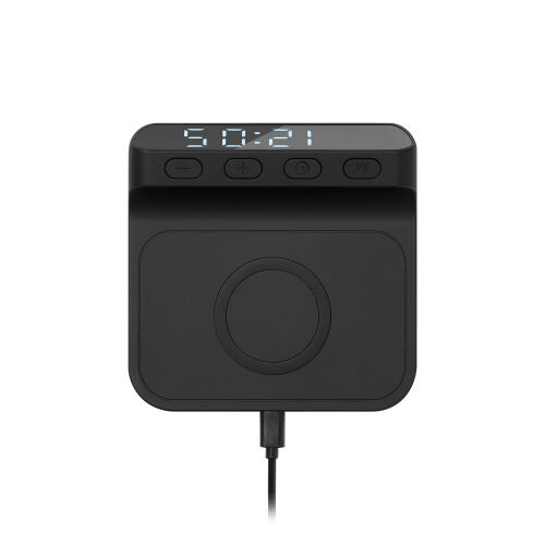 Зарядная станция с часами 15W Ригель (Rigel), черная 3