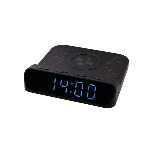 Зарядная станция с часами 15W Ригель (Rigel), черная 4