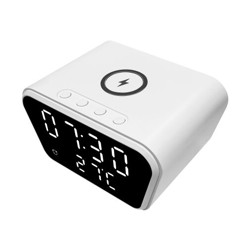 Настольные часы 5в1 с беспроводной зарядкой 15W Tempo 2