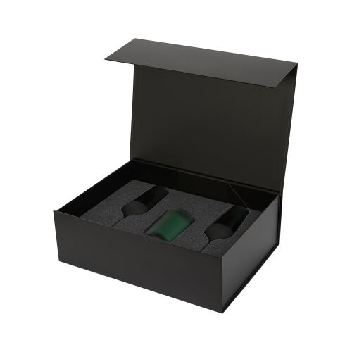 Подарочный набор свеча Enigma + 2 бокала для шампанского Emerald 3
