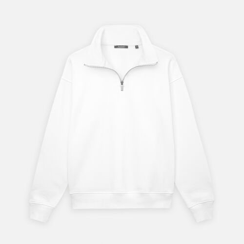 Толстовка на молнии унисекс FLOW, белая, размер XL/2XL 1