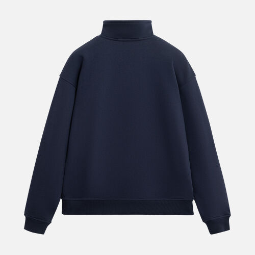 Толстовка на молнии унисекс FLOW, темно-синяя, размер 3XL/4XL 3