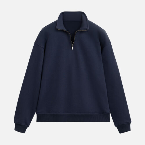 Толстовка на молнии унисекс FLOW, темно-синяя, размер 3XL/4XL 4