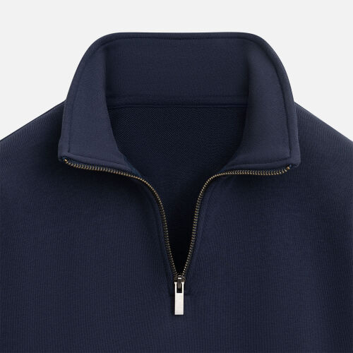 Толстовка на молнии унисекс FLOW, темно-синяя, размер 3XL/4XL 5