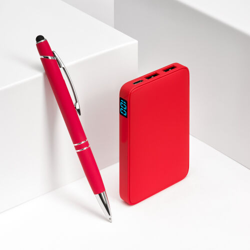 Внешний аккумулятор с подсветкой Анкор (Ancor) 5000 mAh, красный 1