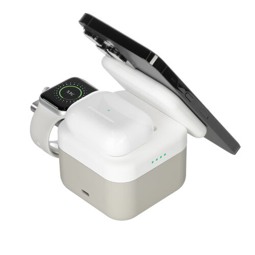 Беспроводная зарядная станция 3в1 15W Куб (Cube Wireless Magneti 3