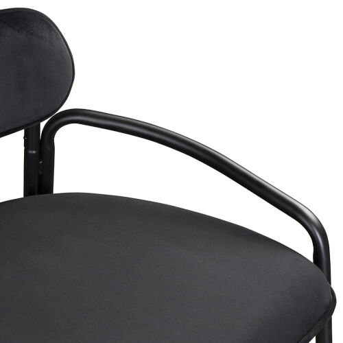 Стул барный ror, round, велюр, черный/черный 5