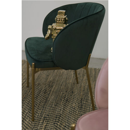 Стул coral, велюр, зеленый 1