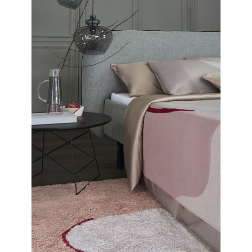 Плед из хлопка с авторским принтом бежевого цвета из коллекции f 4