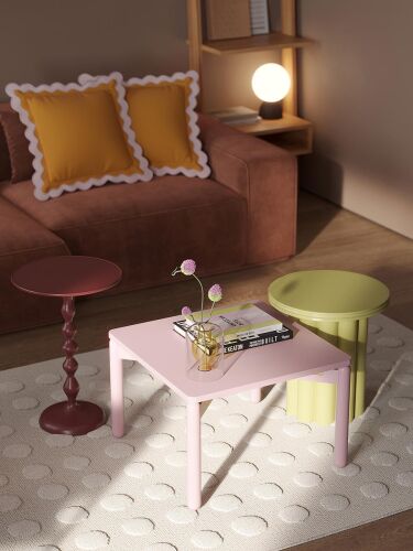 Столик кофейный saga, 60х60 см, розовый 3