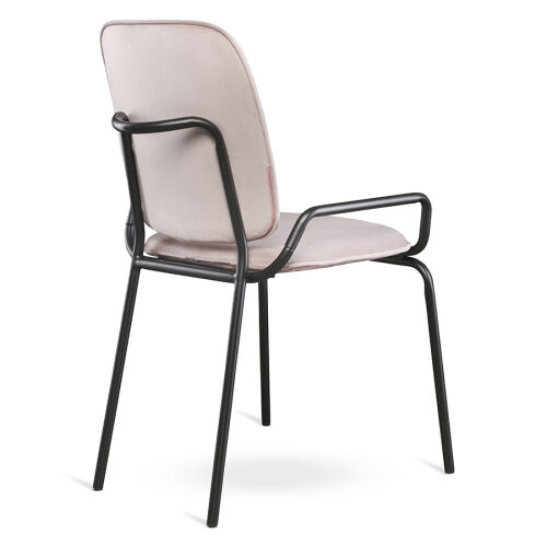 Стул ror, double frame, велюр, черный/розовый 3 Стул ror, double frame, велюр, черный/розовый 3