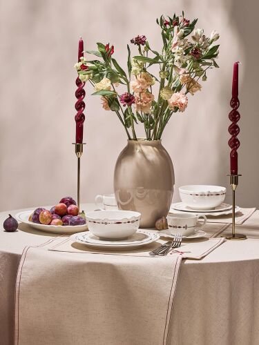 Набор из двух свечей бордового цвета из коллекции essential, 35  2