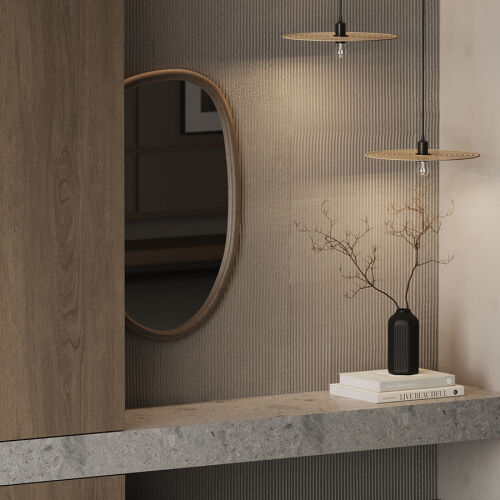 Светильник подвесной vinger, D42х8 см, бежевый 1