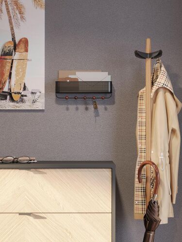 Вешалка подвесная estique, черная/орех 4