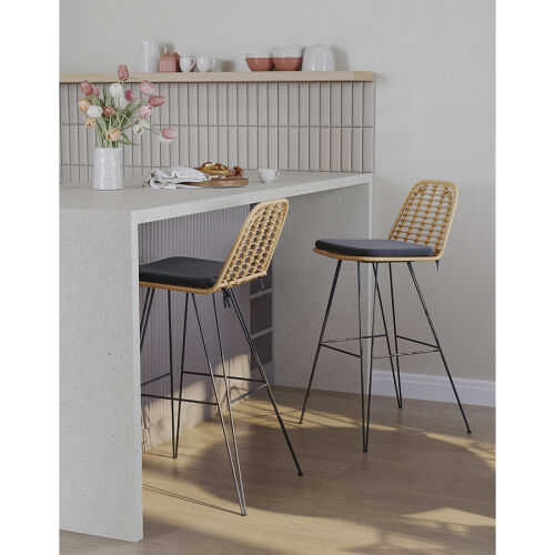 Стул барный vetle flat, ротанг 15