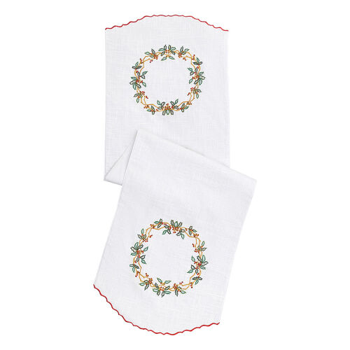 Дорожка на стол festive wreath из коллекции new year essential, 5 Дорожка на стол festive wreath из коллекции new year essential, 5