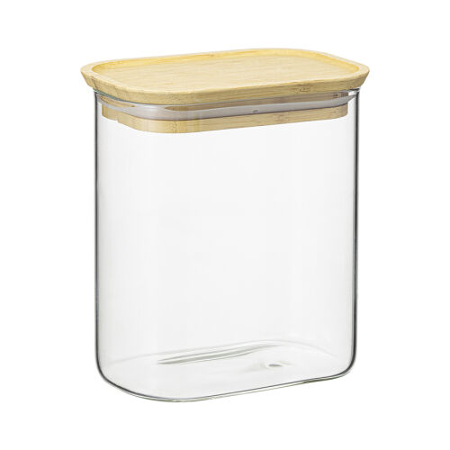 Банка для хранения прямоугольная glass bamboo, 950 мл 1 Банка для хранения прямоугольная glass bamboo, 950 мл 1