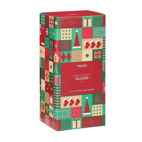 Домик с подсветкой olgod из коллекции new year essential, 22см 7