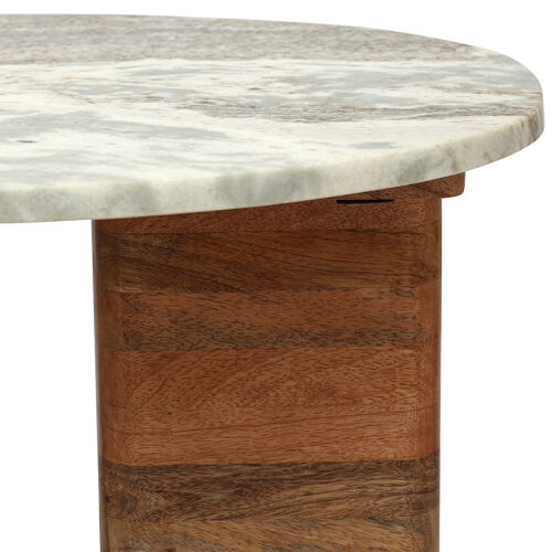 Столик приставной torhill, 38x35 см, бежевый/мрамор 6