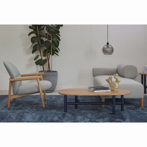 Стол журнальный ottal, 110х59,5х32 см, бук, бежевый/синий 7