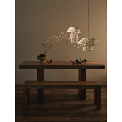 Светильник подвесной vinger, D48х30 см, белый/бежевый/золотой 3