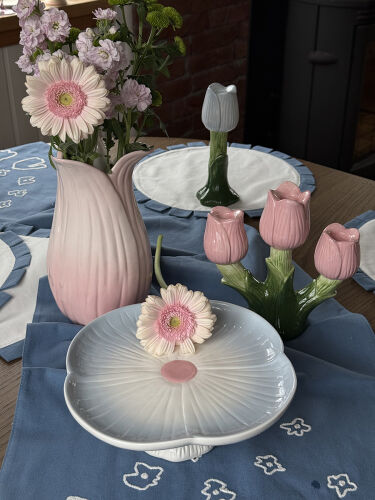 Подсвечник floret голубого цвета из коллекции blossom, 20 см 1