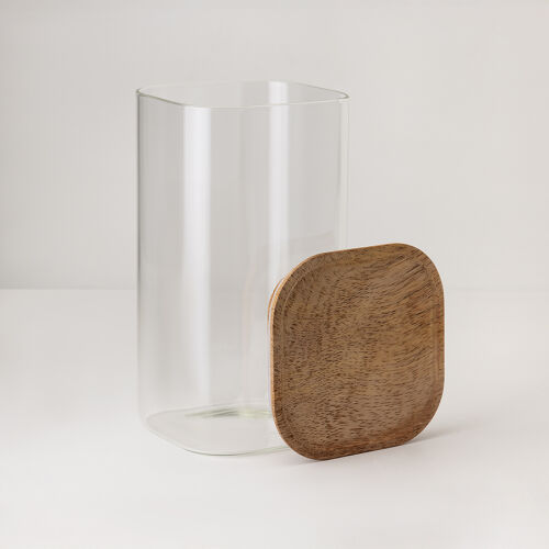 Банка для хранения квадратная glass acacia, 1,4 л 5