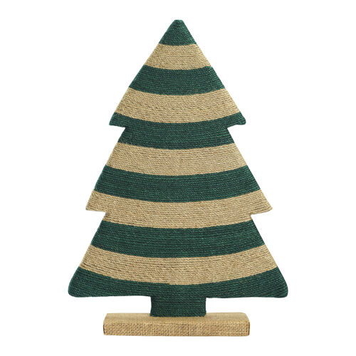Декор новогодний trendy stripes из джута и гофрированного картон 8