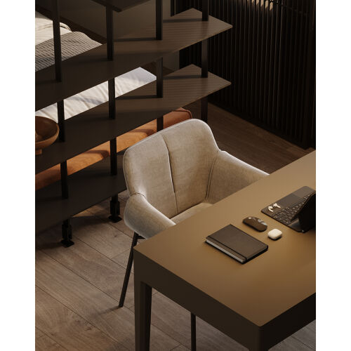 Стул aline, шенилл, молочный 1