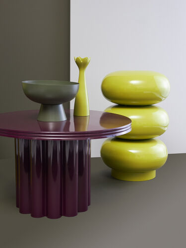 Столик кофейный vivlend, D57 см, ночная слива 2