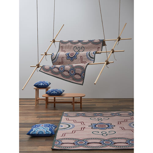 Ковер из хлопка по мотивам эвенских орнаментов из коллекции cult 2