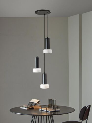 Светильник подвесной каскадный fungus, D15х25 см, 3 плафона, бел 1