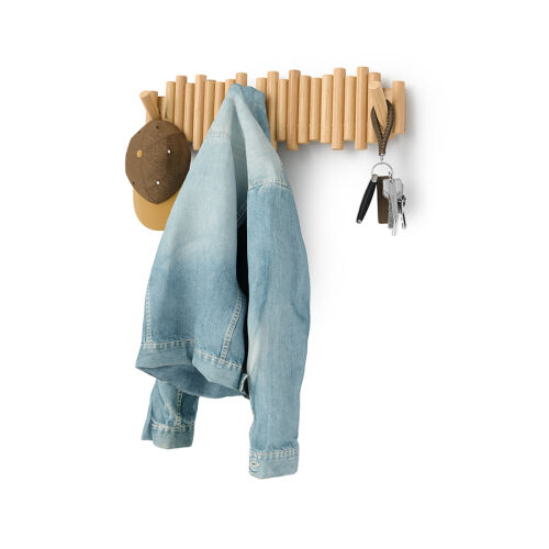 Вешалка настенная picket, 61 см, 8 крючков, натуральное дерево 6