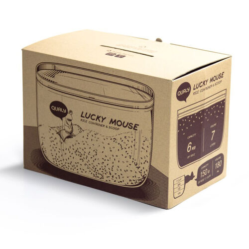 Контейнер с мерной ложкой lucky mouse, 7 л 7 Контейнер с мерной ложкой lucky mouse, 7 л 7